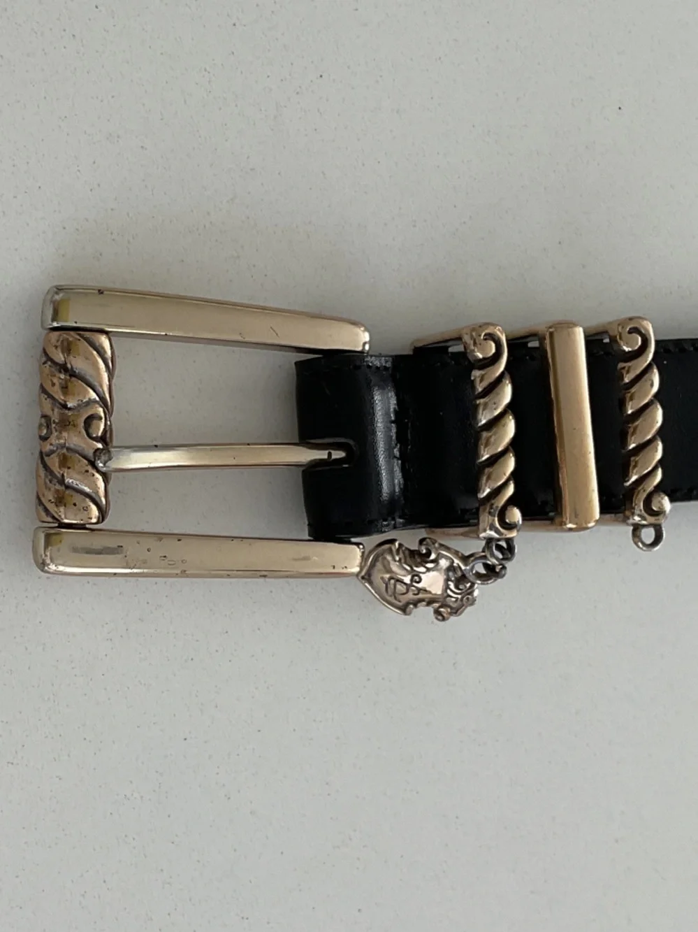 Brighton Black Leather Belt with Subtle Stitching | large 34
